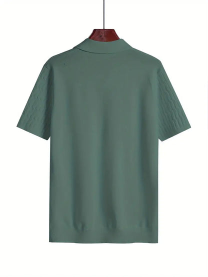 VELACETTI SOLID LAPEL T SHIRT